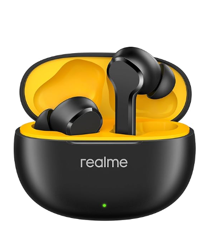 realme Buds T110 Bluetooth Truly Wireless in Ear Earbuds with mic, AI ENC for Calls, Google Fast Pair, 38 Hours Total Playback with Fast Charging and Low Latency Gaming Mode (Punk Black)